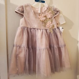 Bonnie Jean 2 piece Dress Set Pink 18 Months